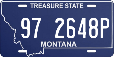 MT license plate 972648P
