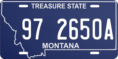 MT license plate 972650A