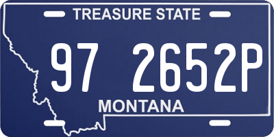 MT license plate 972652P
