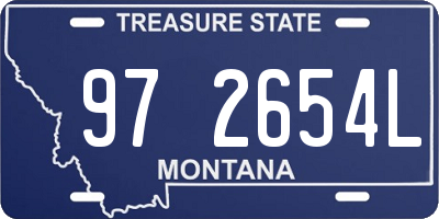MT license plate 972654L