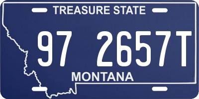 MT license plate 972657T
