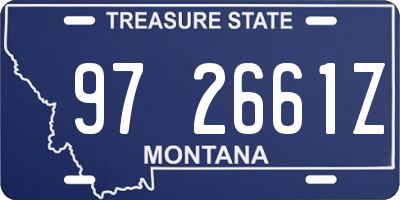 MT license plate 972661Z