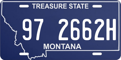 MT license plate 972662H
