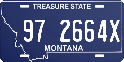 MT license plate 972664X