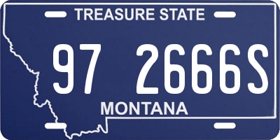 MT license plate 972666S
