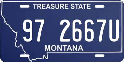 MT license plate 972667U