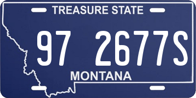 MT license plate 972677S