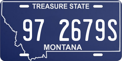 MT license plate 972679S