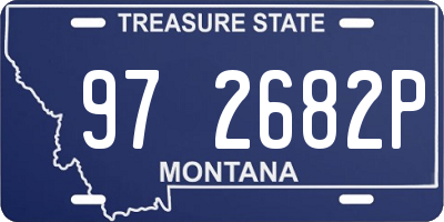 MT license plate 972682P