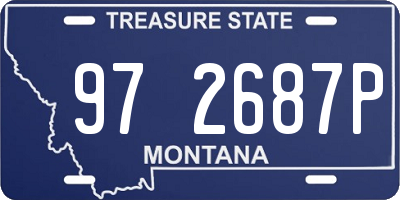 MT license plate 972687P