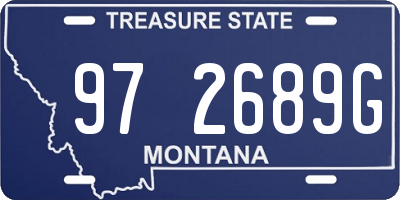 MT license plate 972689G