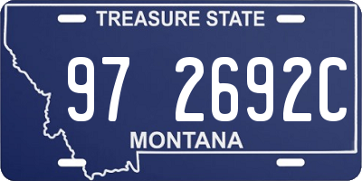 MT license plate 972692C