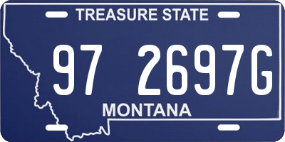 MT license plate 972697G