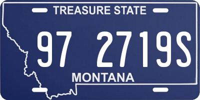 MT license plate 972719S