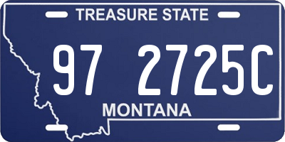 MT license plate 972725C