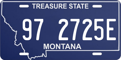MT license plate 972725E
