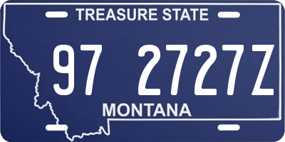 MT license plate 972727Z