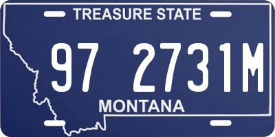MT license plate 972731M
