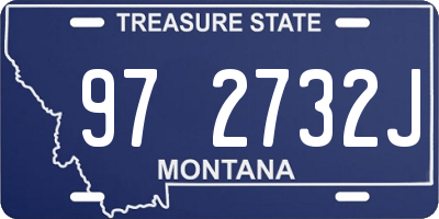 MT license plate 972732J