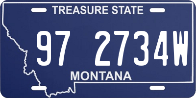 MT license plate 972734W