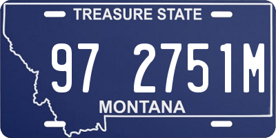 MT license plate 972751M