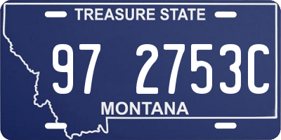 MT license plate 972753C