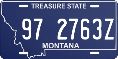 MT license plate 972763Z