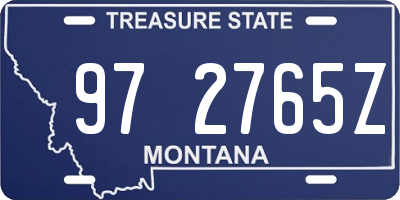 MT license plate 972765Z