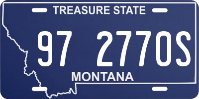 MT license plate 972770S