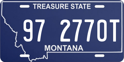 MT license plate 972770T