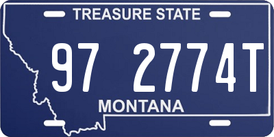 MT license plate 972774T