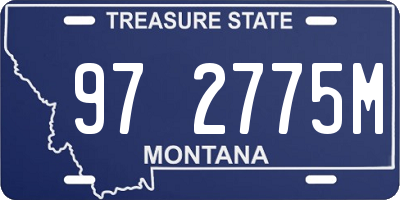 MT license plate 972775M