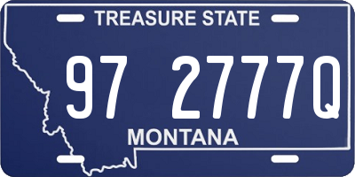 MT license plate 972777Q