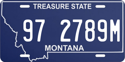 MT license plate 972789M