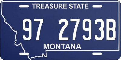 MT license plate 972793B