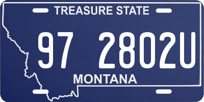 MT license plate 972802U