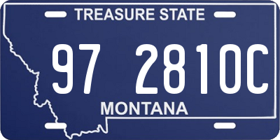 MT license plate 972810C