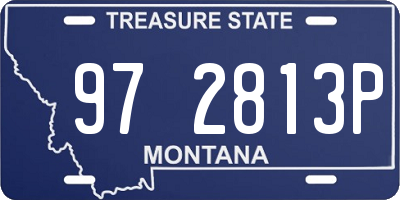 MT license plate 972813P