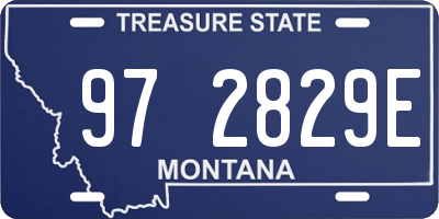 MT license plate 972829E