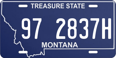 MT license plate 972837H