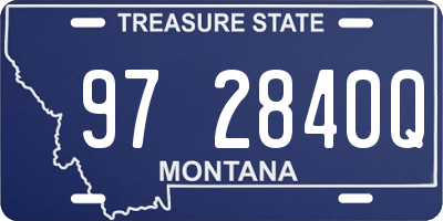 MT license plate 972840Q