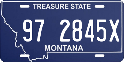 MT license plate 972845X