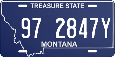 MT license plate 972847Y