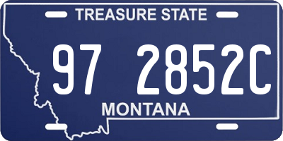 MT license plate 972852C