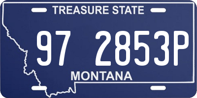 MT license plate 972853P