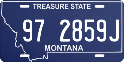 MT license plate 972859J