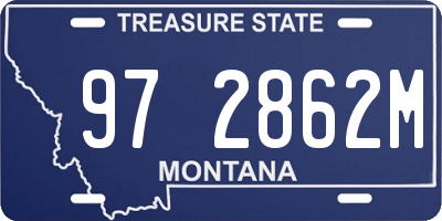 MT license plate 972862M