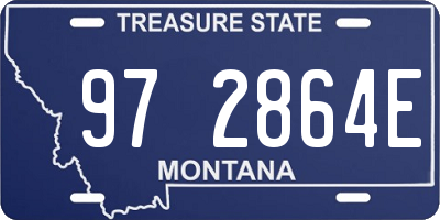 MT license plate 972864E