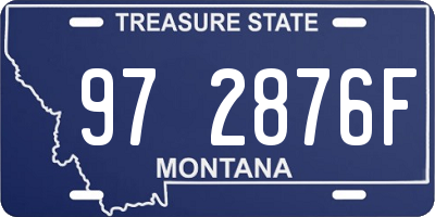 MT license plate 972876F