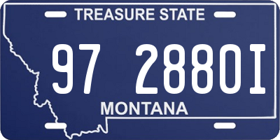 MT license plate 972880I
